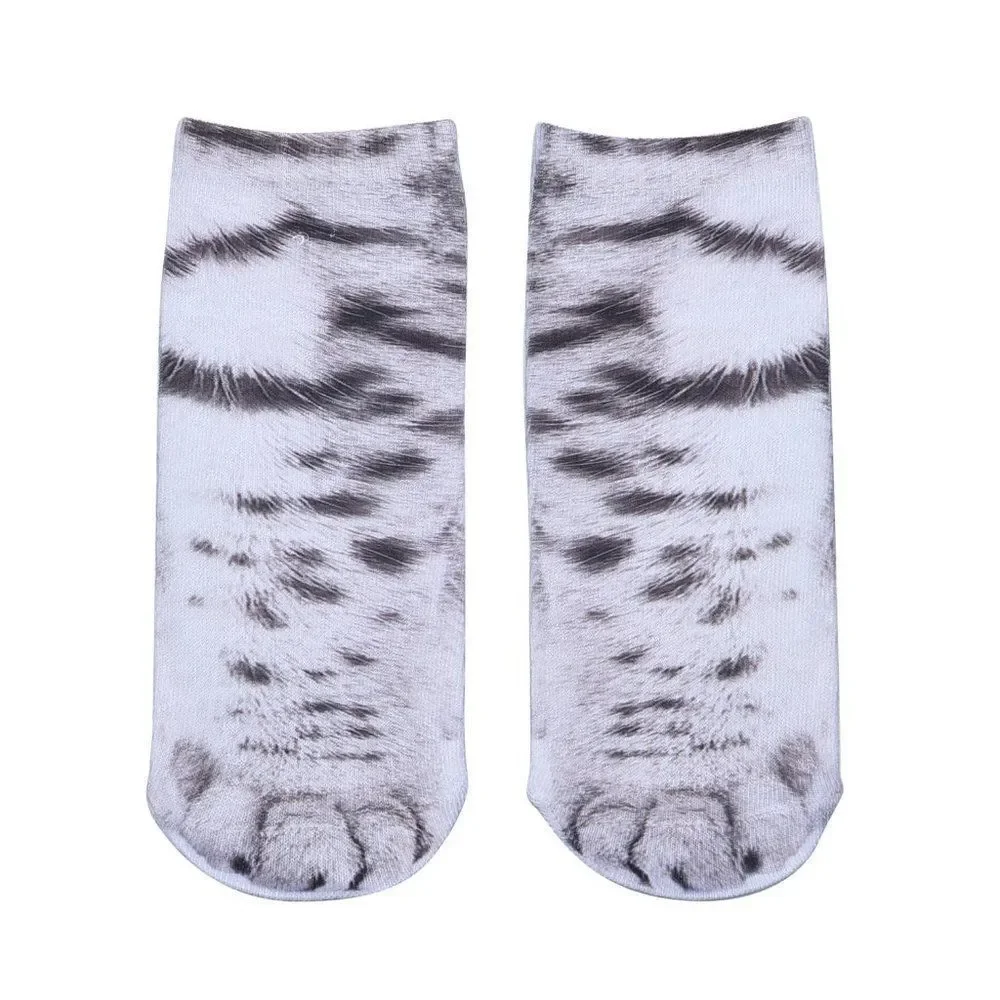 Multi Color Tiger, White Tiger & Cats Paw Sock Set of 3